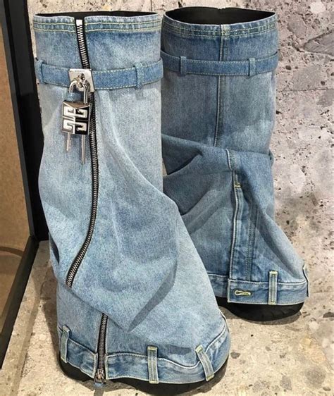givenchy x bstroy denim shark boots